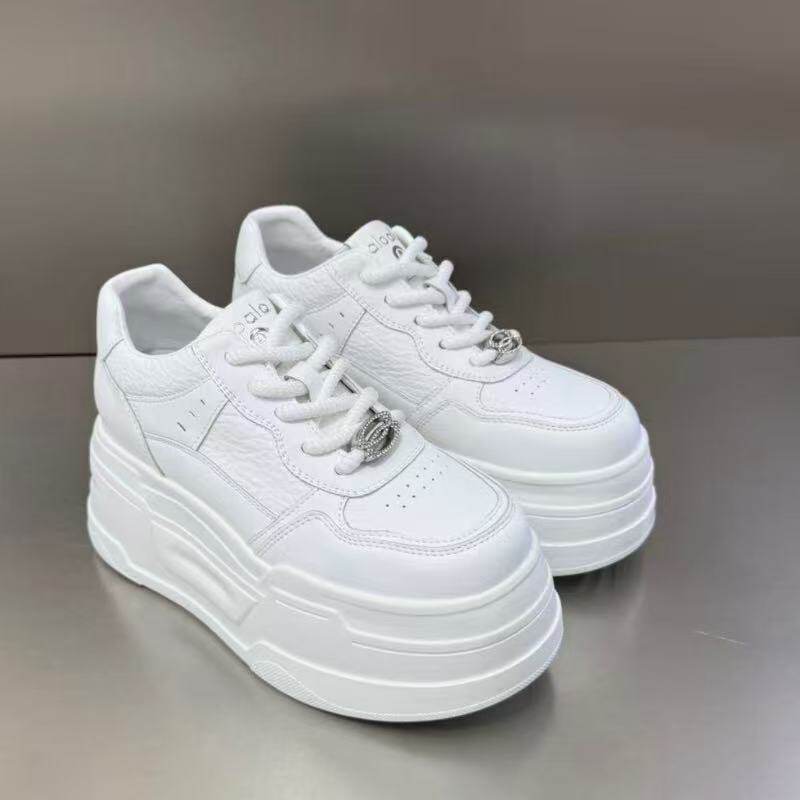 2026春新款松糕厚底增高小白鞋百搭休闲运动鞋小个子8厘米板鞋女