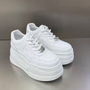 2026春新款松糕厚底增高小白鞋百搭休闲运动鞋小个子8厘米板鞋女