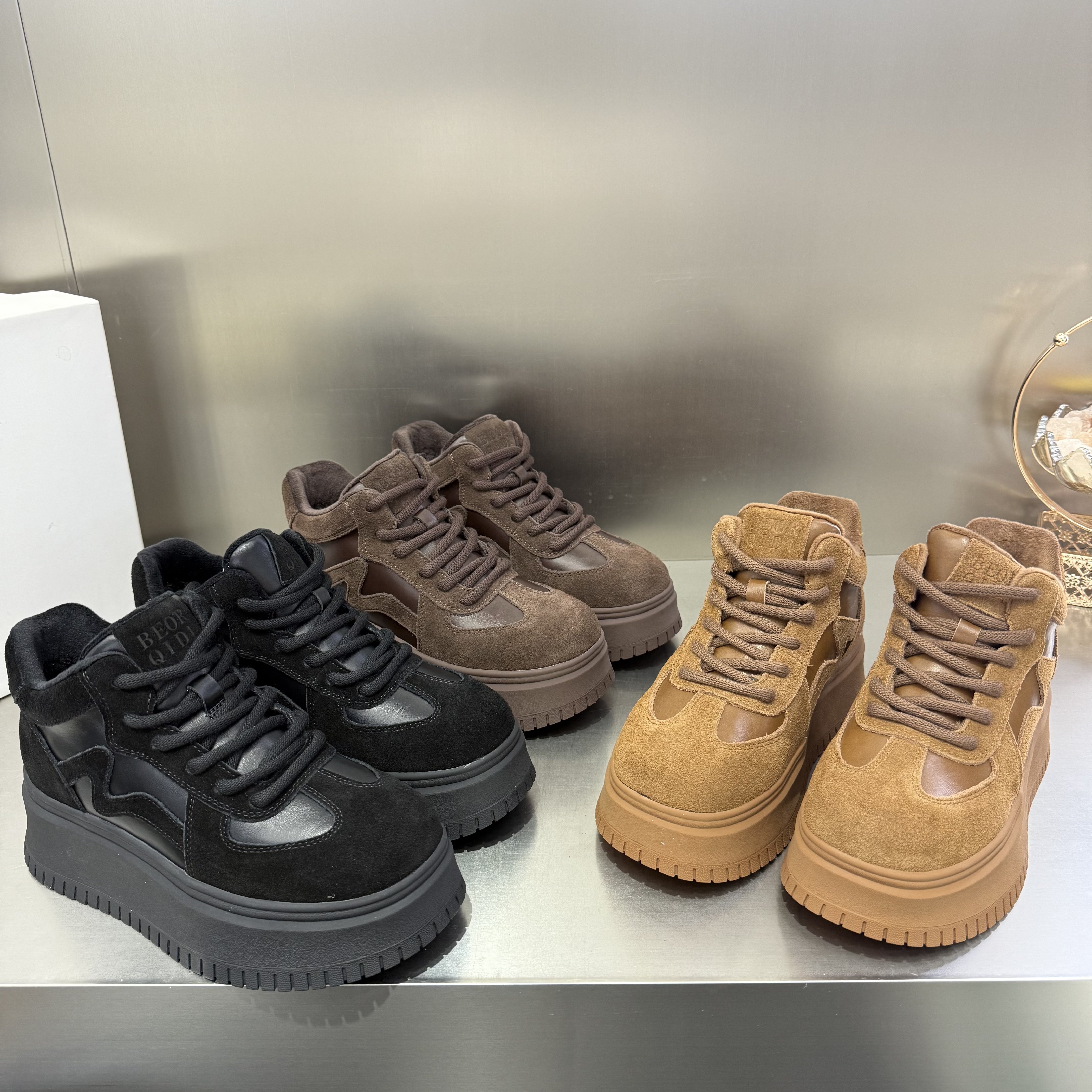 韩范增高厚底厚绒老爹鞋女2025冬配阔腿裤休闲阿甘鞋东北过冬大棉,女鞋,时尚休闲鞋,淘宝优惠券,粉丝福利购,淘宝优惠卷