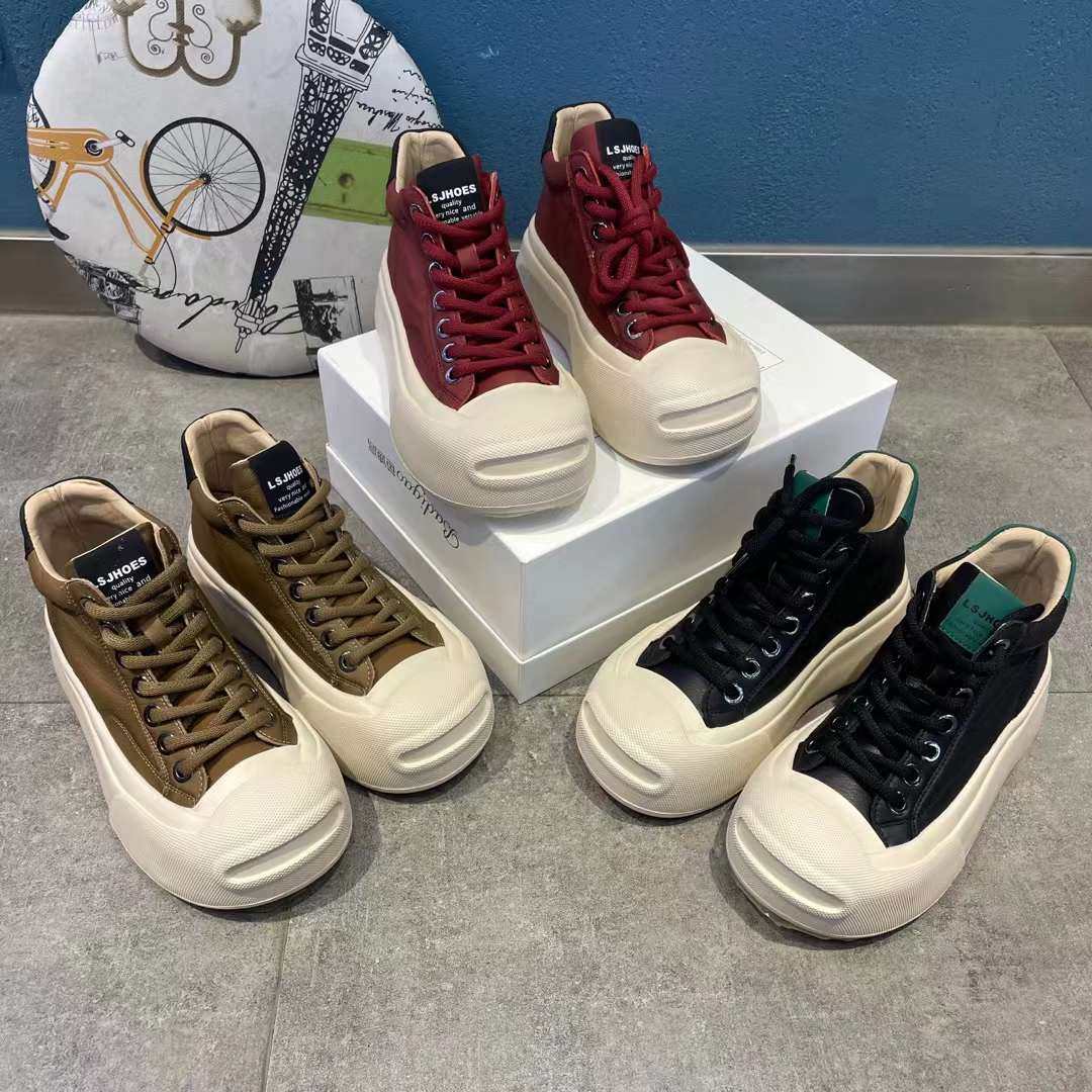 断码秒杀韩版娃娃头复古高帮鞋新款女鞋真皮厚底女士红色休闲鞋,女鞋,高帮鞋,淘宝优惠券,粉丝福利购,淘宝优惠卷