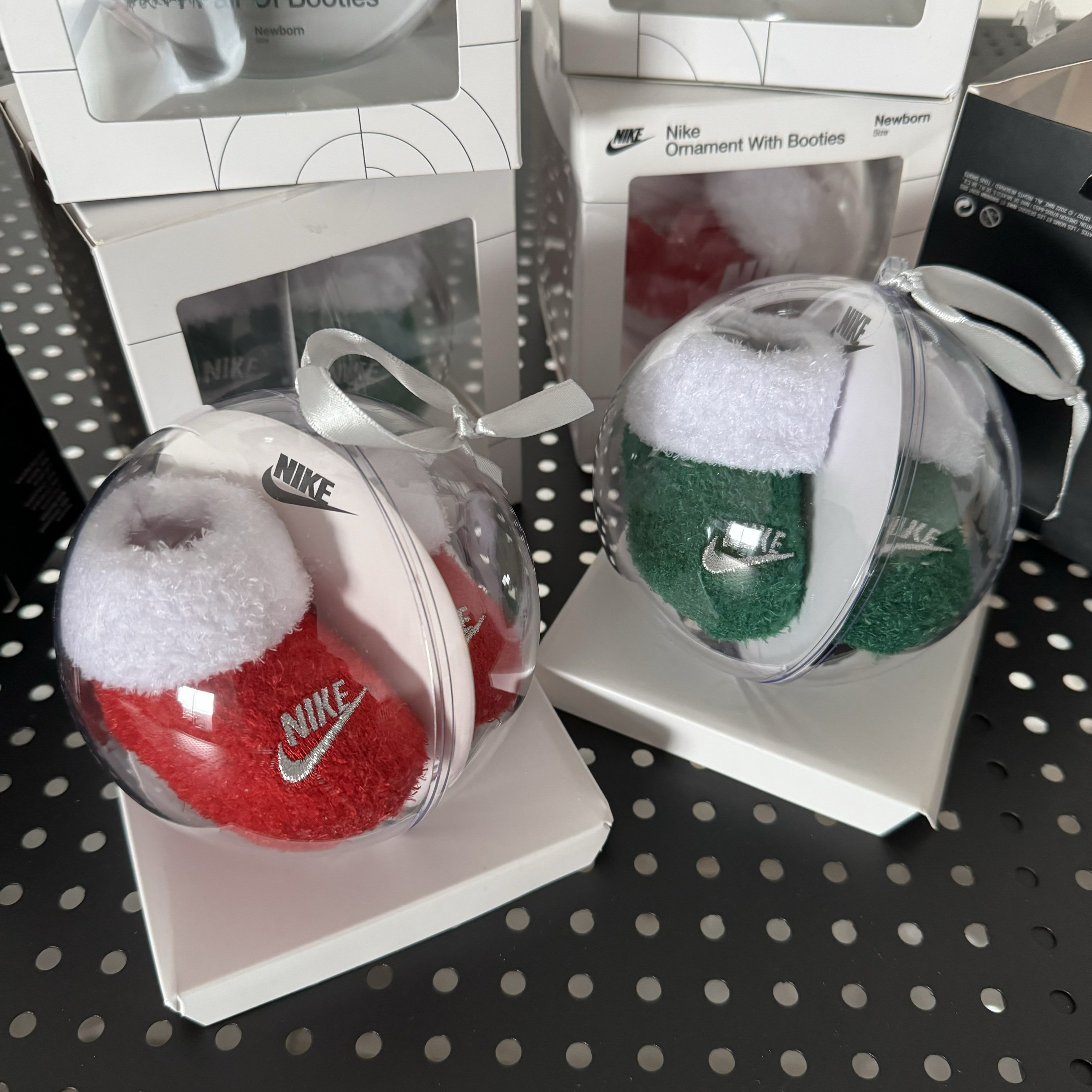 耐克Nike儿童圣诞袜子男女童宝宝学步袜加绒保暖圣诞袜DH0804-010