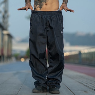 肖青天同款 BBOY街舞运动长裤 子纯色练舞旋转裤 速干宽松直筒裤 大码