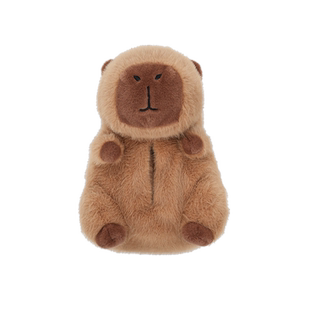 卡皮巴拉水豚车载纸巾盒可爱毛绒汽车扶手箱抽纸盒多功能挂式抽纸