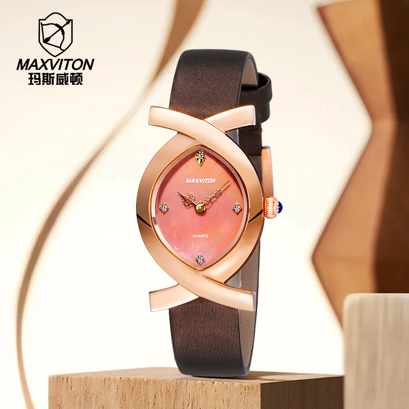 玛斯威顿手表女高级感气质石英表女款时装表防水女士腕表官方正品