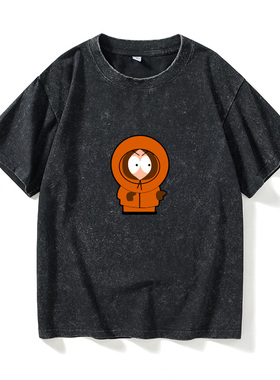 southpark南方公园 男卡特曼肯尼T恤短袖个性衣服男女圆领大码宽