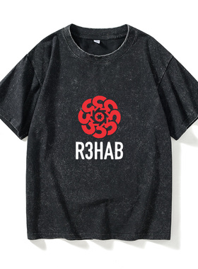 电音 DJ R3habT恤短袖潮衣服女男圆领大码宽松夏季情侣装棉上衣半