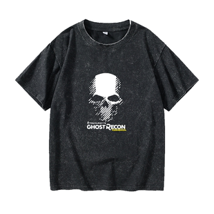 幽灵行动荒野 PS4游戏T恤短袖个性衣服女男圆领大码宽松夏季情侣