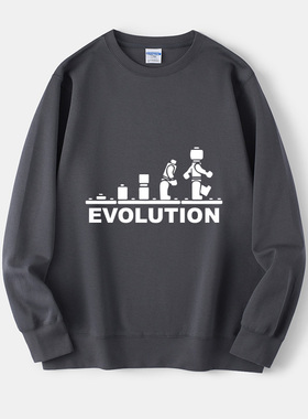 LEGO EVOLUTION搞笑Sheldon Cooper 机器人卫衣圆领学生衣服套头