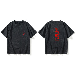 宽松夏 衣服男女圆领大码 Lakers湖人 大鲨鱼奥尼尔篮球运动T恤短袖