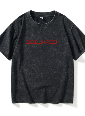 欧美 潮牌D二次方DSquared2T恤短袖黑色衣服男女圆领大码宽松夏季