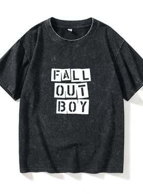 欧美音乐组合Fall Out Boy 翻闹小子T恤短袖个性衣服女男圆领大码