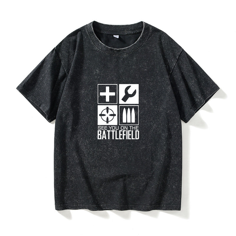 PS4 PC游戏 战地 BATTLEFIELDT恤短袖潮衣服女男圆领大码宽松夏季