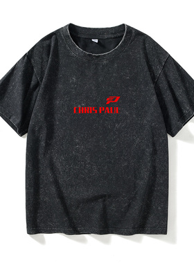 克里斯保罗篮球衣 CP3火箭运动T恤短袖白色衣服男女圆领大码宽松