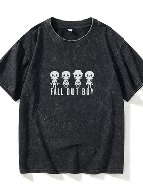 欧美音乐组合Fall Out Boy 翻闹小子T恤短袖个性衣服女男圆领大码
