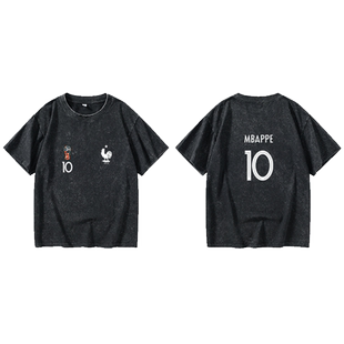 18法国国家队球衣训练服 7号格列兹曼 姆巴佩 博格巴T恤短袖白色
