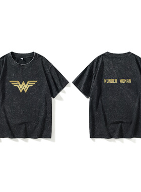 神奇女侠 Wonder WomanT恤短袖个性衣服女男圆领大码宽松夏季情侣