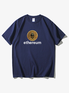 区块链比特币ethereum币圈狗狗币T恤短袖潮衣服女
