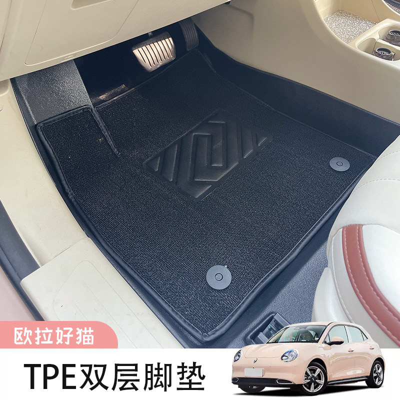 欧拉好猫脚垫汽车专用TPE主副驾驶全包围防滑耐磨雪妮丝圈双层垫