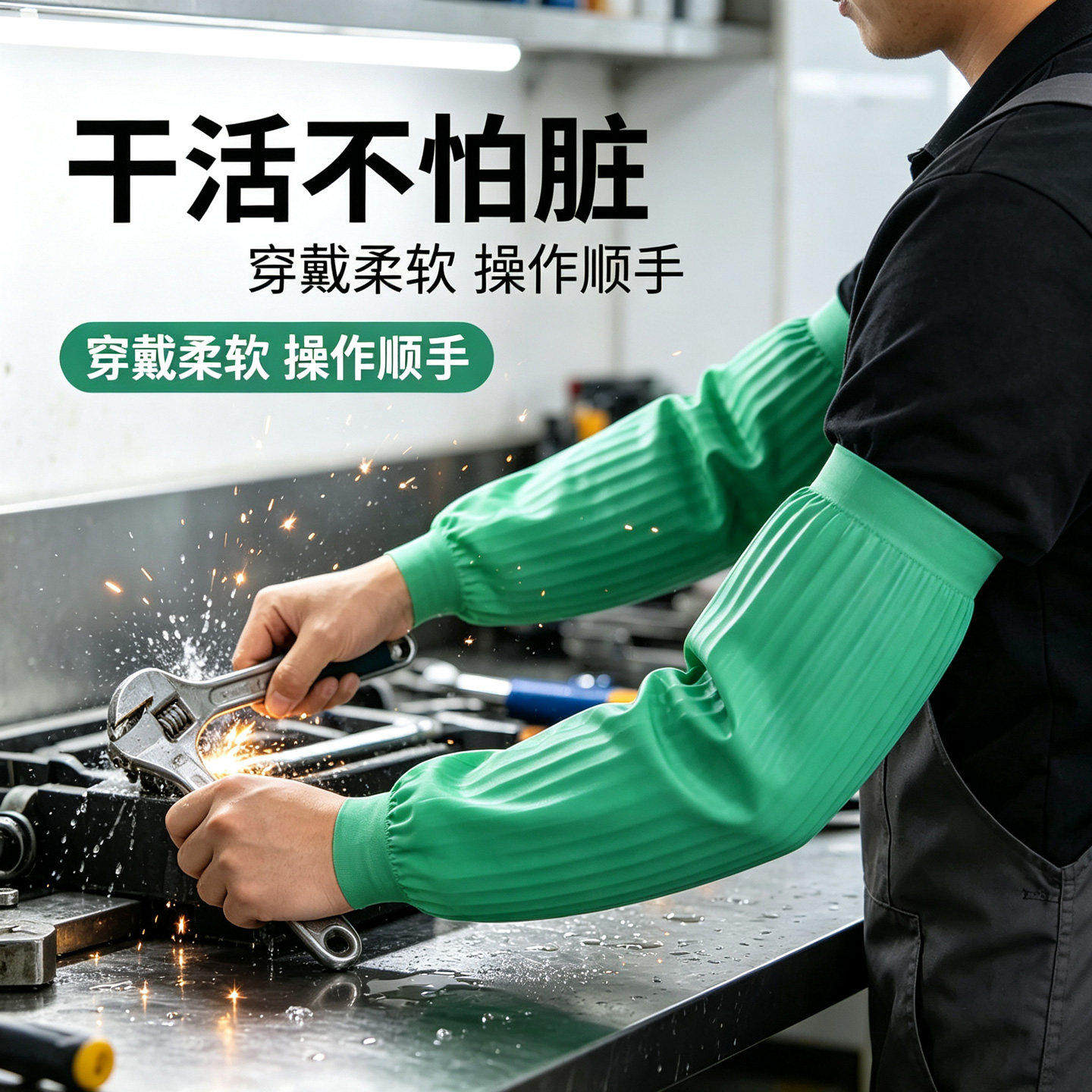 天然乳胶防水套袖防油