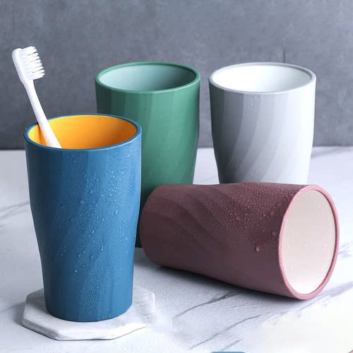 简约家用情侣ins风牙缸口杯牙桶