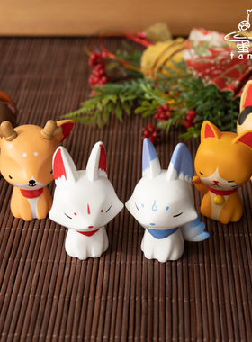 物语系列祈福九尾狐狸桌面摆件