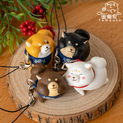 三兄弟日本扭蛋柴犬钥匙链挂件