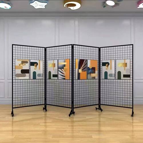 折叠网格移动画展作品展示架