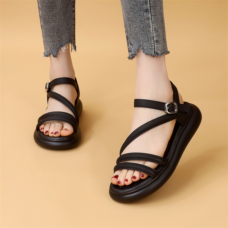 仙女配裙子2025新款夏外穿不累脚仙女百搭休闲软底百搭女沙滩凉鞋