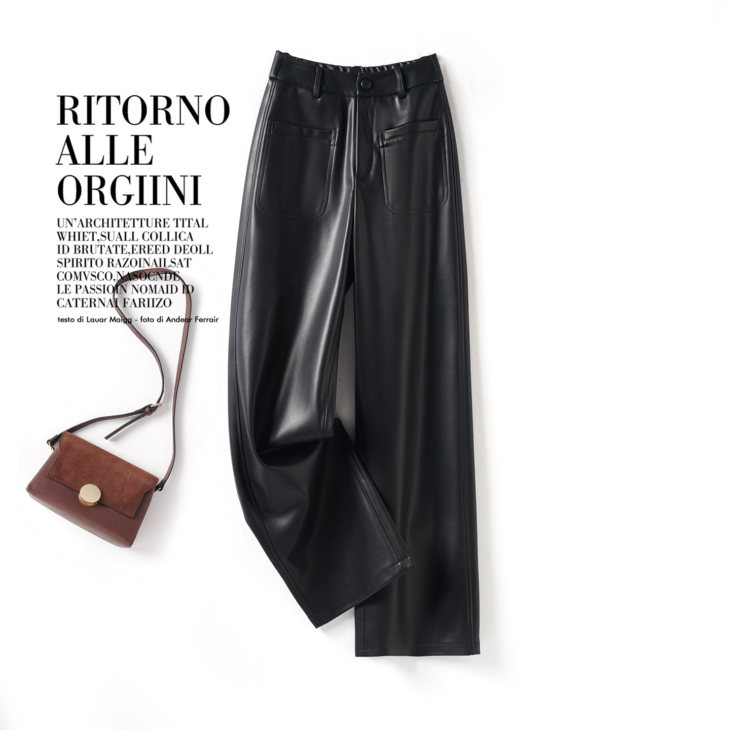 海宁真皮皮裤女2025秋冬新款绵羊皮长裤高腰显瘦休闲百搭阔腿皮裤,女装/女士精品,休闲裤,淘宝优惠券,粉丝福利购,淘宝优惠卷