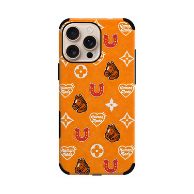 human made马年新款橙黄苹果手机壳全型号适配17ProMax/XSMax/16Pro/15/14Plus/13/12防摔耐磨简约个性保护壳