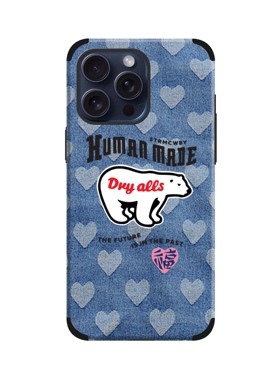 Humanmade创意新款北极熊iPhone15软壳14promax手机壳12pro牛仔布