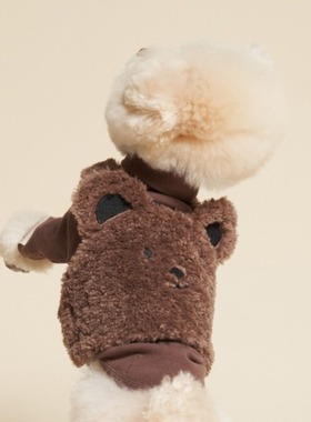 mollypets* 韩国代购meaningless小型犬毛绒马甲狗狗衣服小熊外套