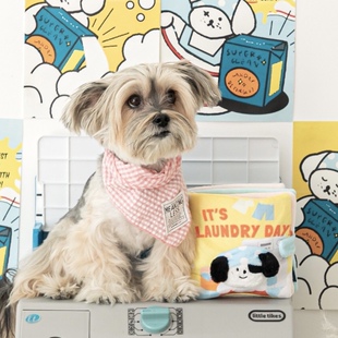 现货mollypets* 韩国代购biteme 洗衣日狗狗嗅闻藏食书 益智玩具