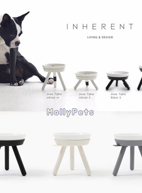 清仓mollypets* 韩国代购inherent奥利奥Orea黑白 猫狗高脚陶瓷碗