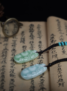 如意复古风陶瓷手工毛衣链