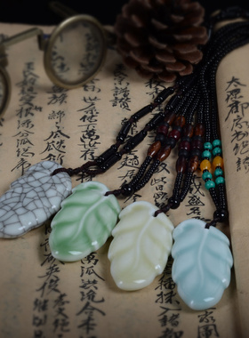 毛衣链挂脖陶瓷民族风服饰配件