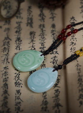 毛衣链陶瓷服饰装饰龙泉青瓷项链民族风特色手工制复古风