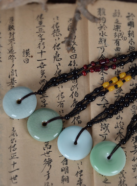 平安扣陶瓷配饰毛衣链