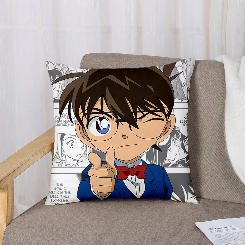 名侦探柯南抱枕工藤新一靠垫怪盗基德靠枕二次元卡通动漫周边枕头