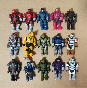 Mega美高halo散货人仔12季 单人包英雄包透明武器包配件包人仔 13季