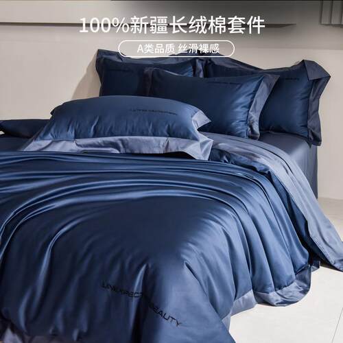 100支新疆长绒棉四件套