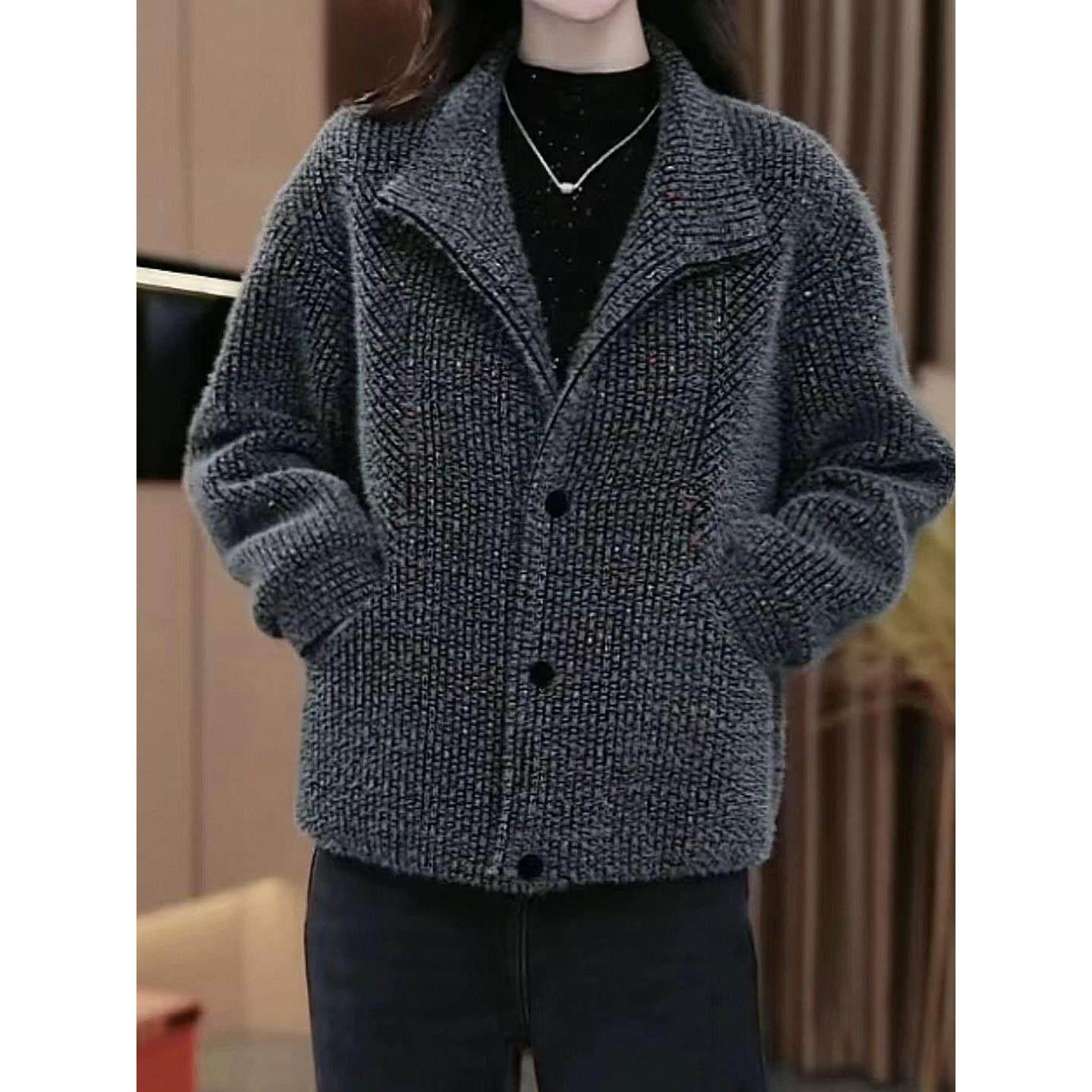 时尚休闲短外套女2025秋冬新款时髦立领洋气显瘦减龄气质百搭外套,女装/女士精品,中老年女装,淘宝优惠券,粉丝福利购,淘宝优惠卷