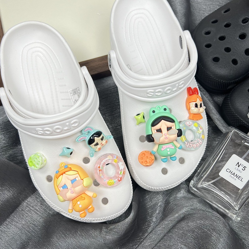 哭泣娃娃鞋扣DIY毛毛泡泡