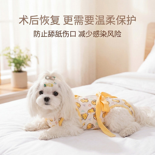 嬉皮狗满印可调节绝育服