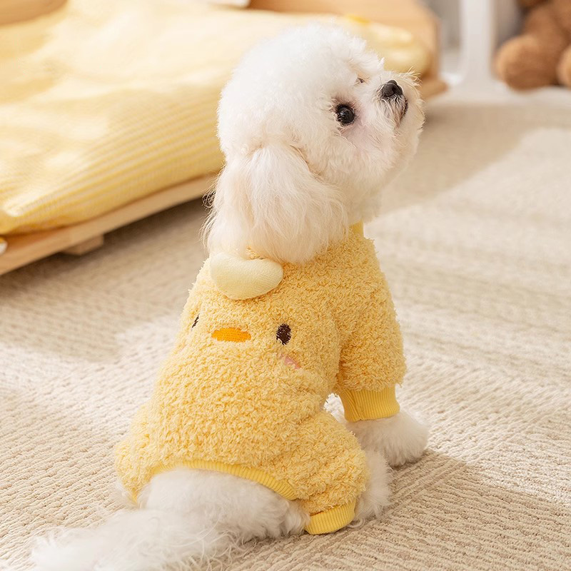 小狗狗衣服宠物秋冬款泰迪比熊雪纳瑞小型犬搞怪动物牵引四脚绒衣