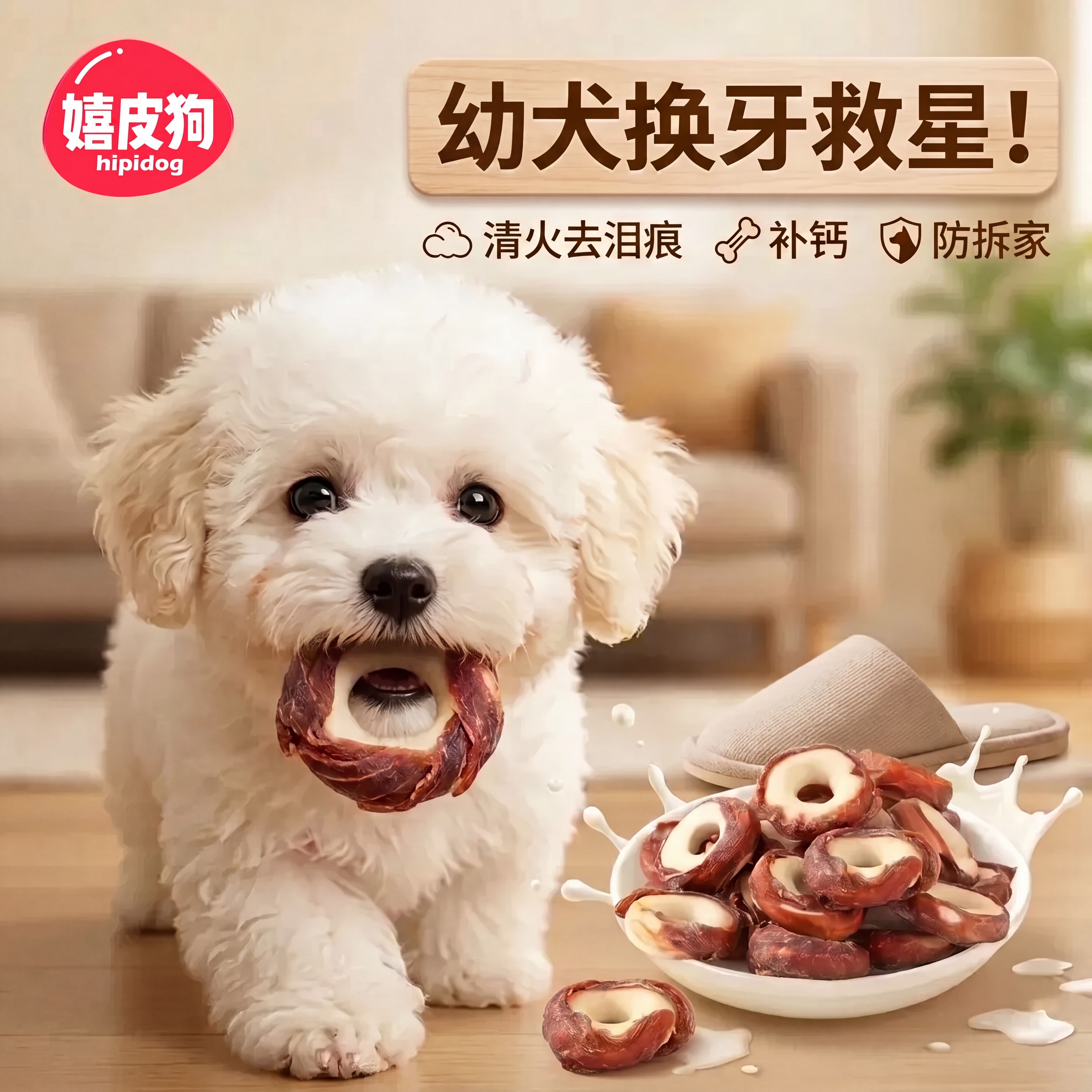 鸭肉羊奶甜甜圈磨牙洁齿还降火！图片
