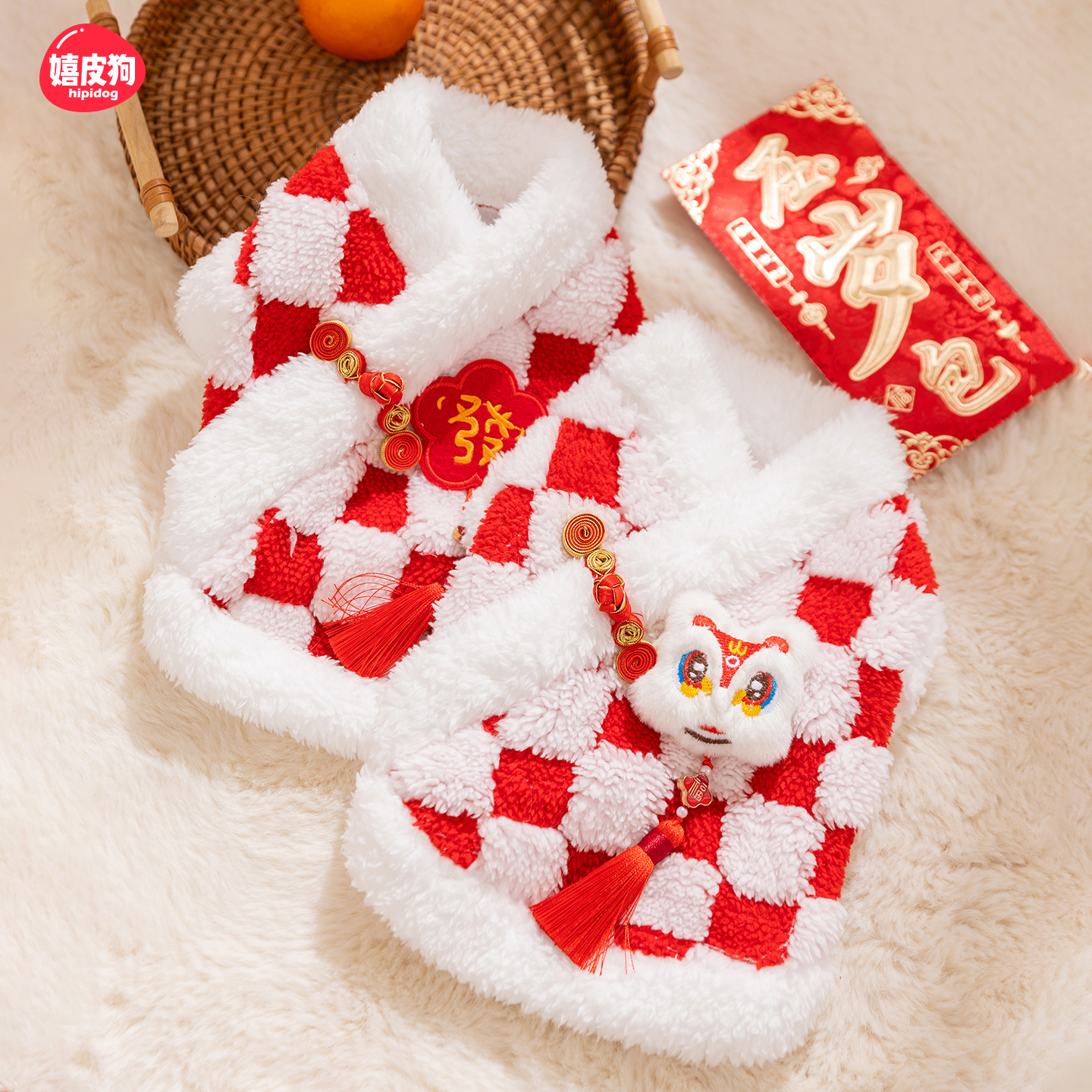 狗狗衣服2025新款冬装比熊泰迪嬉皮狗唐装新年小型犬宠物小狗衣服