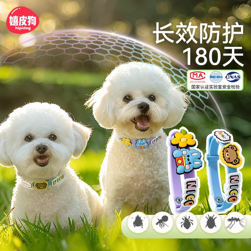 嬉皮狗可爱动物精油项圈