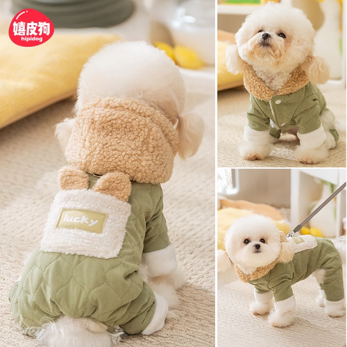 加厚狗狗衣服牵引四脚棉衣秋冬款