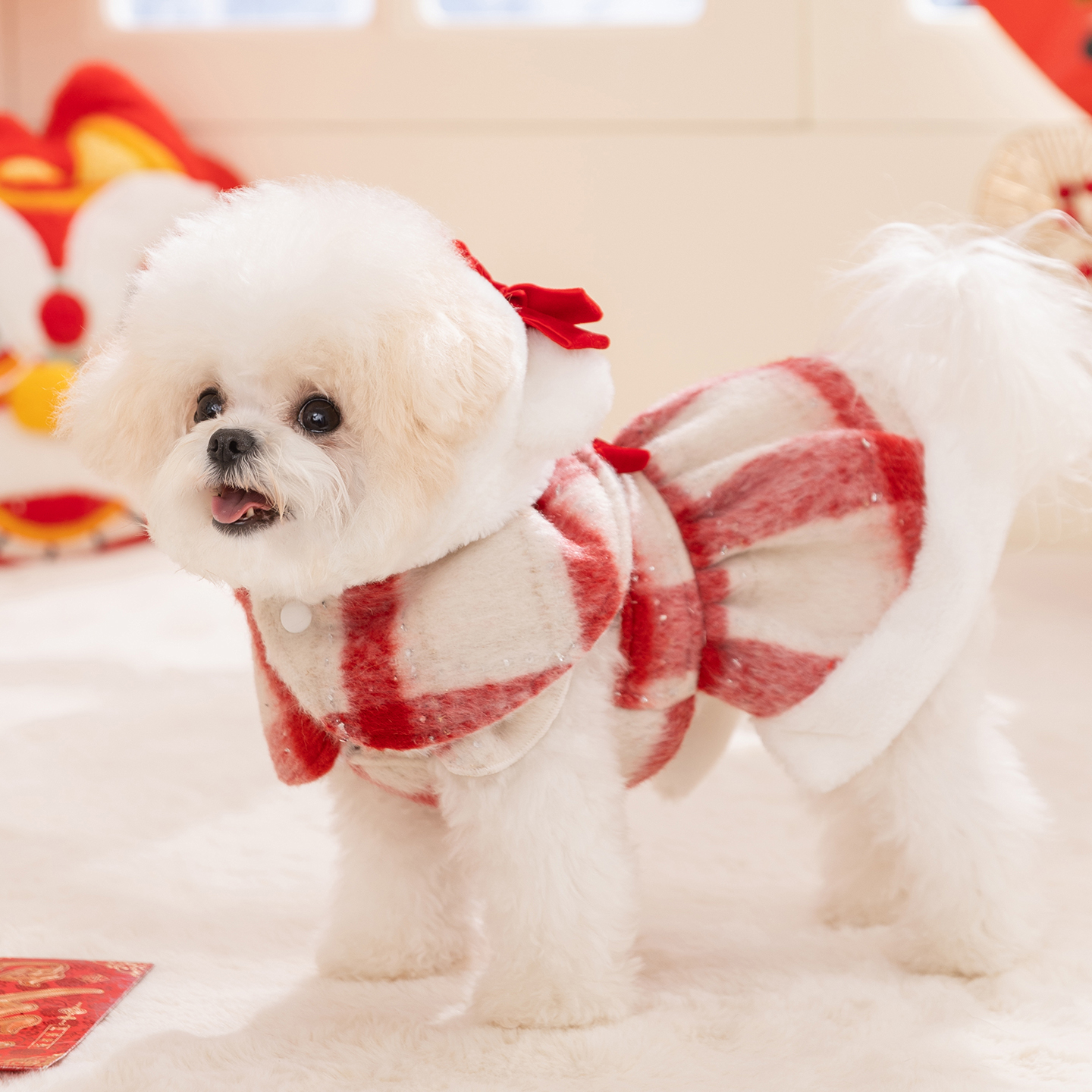 狗狗衣服2025新款秋冬装比熊泰迪雪纳瑞圣诞中小型犬宠物小狗衣服